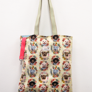 Bolso Tote "Cachorros en Flor"